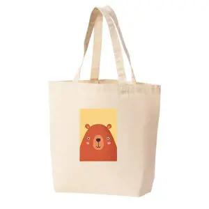 에코백 토트백 수줍은 곰돌이 앙증맞은 안기고 싶은 곰인형 그림