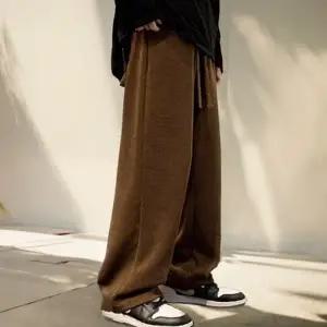 와이드 남자 코듀로이 팬츠 밴딩 남성 골덴 바지 간절기 통바지