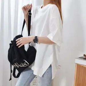 데일리 언발란스 7부 티셔츠 사이드 여자 루즈핏 티셔츠 무지 여성