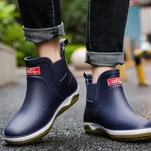 남성 3컬러 데일리 여름철 레인 장화부츠 UBO7+4Rqq