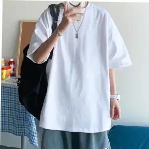 박시티셔츠무지티셔츠 20대 남자 대학생 깔끔한 무지 오버핏 티셔츠