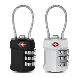 TSA인증 소프트젤 와이어 번호키 전문 미국여행 캐리어 가방 열쇠 자물쇠 숫자 용자물쇠 고리 비밀 다이얼