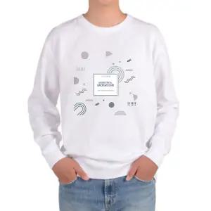 맨투맨 기학학 추상적인 디자인 Geometrical 원과 점 BWZ9+4hfy