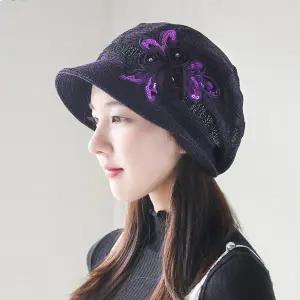 [hat'scompany]로즈 메쉬 스팽글 여성 여름 머리 비니 두건 항암 챙 모자 조리모 위생모