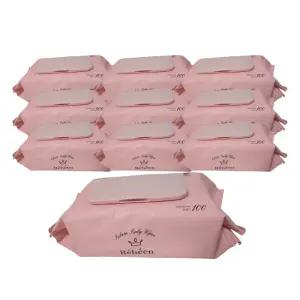 베베앙 아기물티슈 러블리 핑크 캡형 100매 10팩