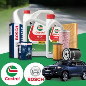 기아 쏘렌토R(뉴)(12~15) 2.0/2.2d 디젤 캐스트롤 GTX SP C2/C3 5W30 합성엔진오일 필터세트 오일교환 패키