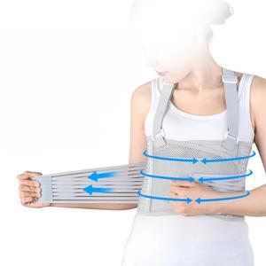 갈비뼈 보호대 조끼 척추골절보호대 보호대 회색 갈비뼈복대 코르셋 흉부 여성용 보조