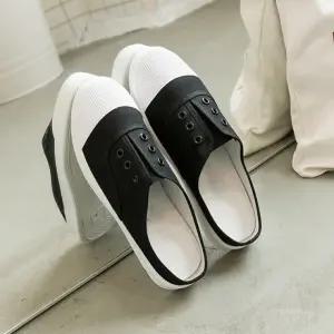 뮬 운동화 신발 스니커즈 여자 슬립온 여성 모던 경량 끈없는 4컬러 D317