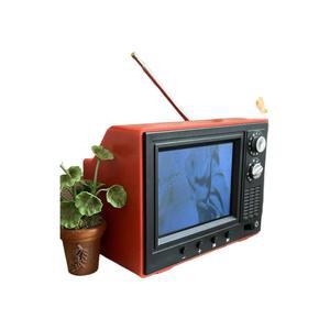 옛날티비 초미니브라운관티비 레트로 아날로그 8GB 휴대용 파타야레드