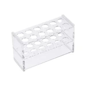 uxcell 아크릴 시험관 홀더 랩 스탠드 랙 2x6 웰 10ml 원심분리기 튜브 클리어