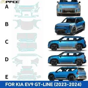 PPF필름 차량용 보호 KIA EV9 GT-Line 2023 2024 페인트 필름 Pre-cut TPU PPF 차체 긁힘 방지 투명 범퍼