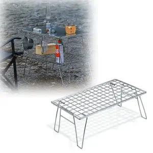 캠핑 접이식 철제 테이블 화로대 버너 불판 쿨러 받침대 휴대용