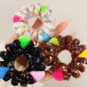 스트링 헤어끈 전화전 꼬임머리끈 포니테일 똥머리 고무줄 니트