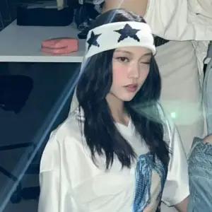 키치한 별 스타 겨울 페이트퍼 두건 터번 니트 와이드 헤어밴드