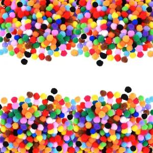 에네스 1000PCS 미니 폼 모듬 색상 0.4인치 소프트 퍼지 크래프트 볼 공예품 DIY 용품 홀리데이 장식 교실