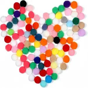 100개의 미니 폼 공예용 폭신한 DIY 장식용 멀티컬러 소프트 폼(2cm/0.78인치)