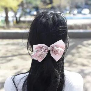 [셀러에이드]TBZ 엔틱 진주 포인트 더블 레이어드 리본 헤어핀 8Colors