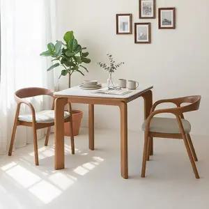 [신세계라이브쇼핑]내구성좋은 세라믹 2인 원목식탁+의자2개세트 TR6012R (착불)