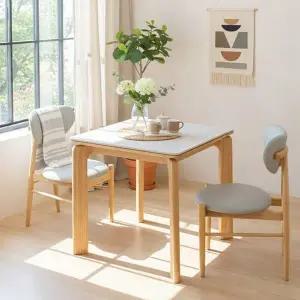 [신세계라이브쇼핑]세라믹 원목프레임 2인식탁+의자2개 TR6004R (착불)