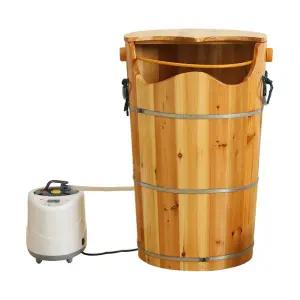 편백나무 건식 족욕기 족탕 히노끼 나무통 가정용 기계 좌훈