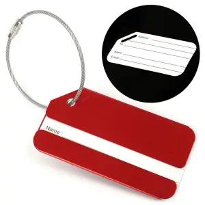 [셀러에이드]여행용 캐리어 네임텍 레드 네임택 이름표 골프 가방 여행용네임택