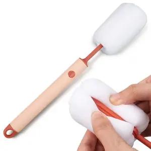 [에이치플러스몰]스펀지 병솔 핑크 세척솔 브러쉬 솔 텀블러 물병 젖병 텀블러세척솔