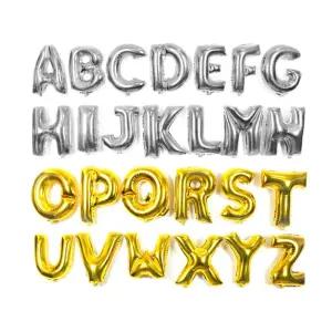 생일파티용품 파티 이니셜 은박 풍선 알파벳 실버 대형 DD-09921