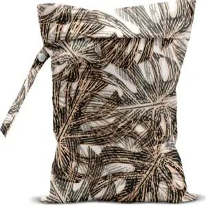 zcyxuw 습식 가방 드라이 수영복용 여행 해변 수영장 기저귀 더러운 요가복 메이크업 방수 열대 야자수 잎