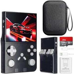 R40 레트로 핸드헬드 게임 콘솔(스토리지 케이스 포함) - 오픈 소스 시스템 3.5인치 IPS 화면 18 000개