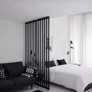 [아씨방]가구 메이크 스트라이프 무타공 침실 인테리어 가벽 파티션 582