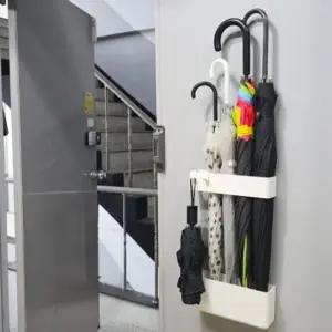 (색상 화이트)현관 수납함 우산 화이트 걸이 정리 거치대 꽂이 자석