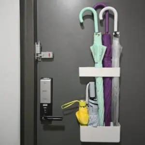 (색상 다크그레이)정리 현관 거치대 꽂이 우산 그레이 자석 수납함 걸이