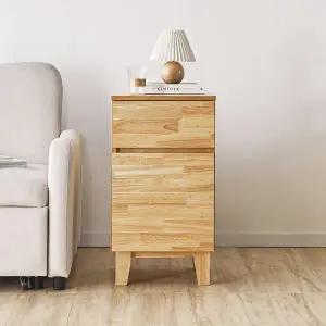 [다오름][착불배송] 토니아 전면 고무나무원목 E0 LPM 400 틈새수납장 틈새장