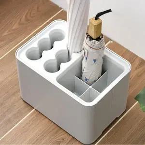 (색상 화이트)모던 현관 우산 꽂이 심플 인테리어 우산 꽂이 물받이 사무실