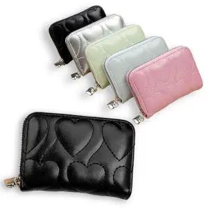 하트 퀄팅 카드 반지갑