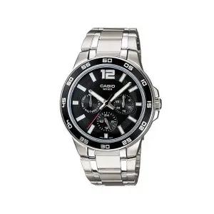 카시오 MTP-1300D-1A 엔타이서 아날로그 남성 메탈 시계