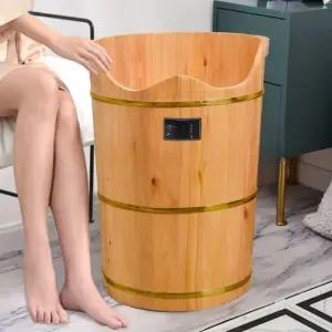훈증 족욕통 쑥팩 지압 보온커버 안마 바구니 편백나무