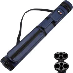 GSE 게임 및 스포츠 전문가 2x2 디럭스 하드 당구 풀 큐 스틱 휴대용 케이스 액세서리(여러 가지 색상