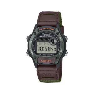 카시오 W-220HF-3A 스포티 라이트 디지털 학생 남성 나토 밴드 시계