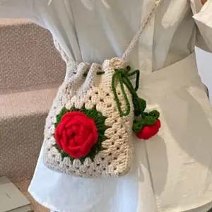 가든 뜨게 크로스백 가방 로즈 가성비