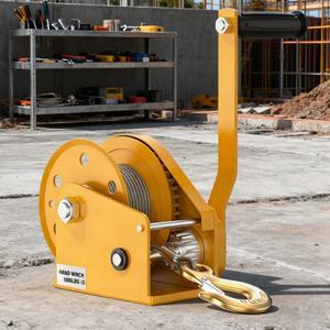 셀프 잠금 기어 크랭크 윈치 휴대용 리프팅 호이스트 풀링 도구 1200lbs 수동 핸드 보트 트레일러 화물 견