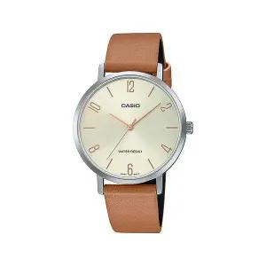 카시오 LTP-VT01L-5B 심플 슬림 아날로그 여성 가죽시계