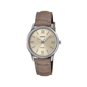 카시오 LTP-1303LL-7A 레트로 심플 아날로그 여성 가죽 시계