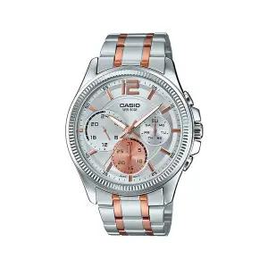 카시오 MTP-E305RG-7A 엔타이서 멀티펑션 남성 메탈 시계