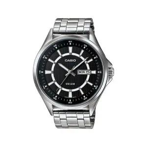 카시오 MTP-E108D-1A 엔타이서 아날로그 남성 메탈 시계
