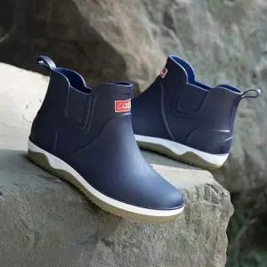 [에이치플러스몰]남성 3컬러 앵클 컴팩트 미들컷 레인부츠 장화 숏 레인슈즈