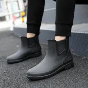 남성 방수 레인부츠 첼시 장화 낚시 신발 작업용 봄비 슈즈