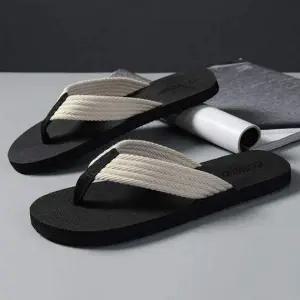 [에이치플러스몰]남성 조리 슬리퍼 비치 샌들 여름 데일리 플랫 슬라이드