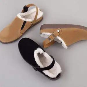 남성 실내외 방한 털슬리퍼 사무실 앞막힌 보온 겨울 신발