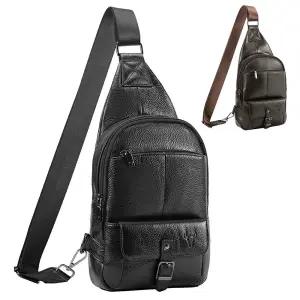 블루마운트 6031-1 소가죽 캐주얼 슬링백 메신저백 fga1+6ZXV